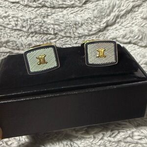Celine 925 real Silver Luxury Gold plated Cufflinks